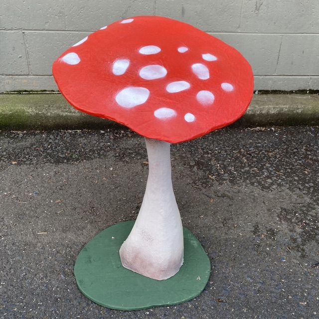 TOADSTOOL, Single Mushroom - Papier Mache 60cm High